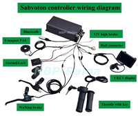 QS205 50H V3V4 72V 5000W 150mm Motor de Buje con Freno de Disco para Bicicleta Eléctrica Sabvoton 100A V2 Kits de Conversión Rueda MTX 26'' 27.5'' 29''