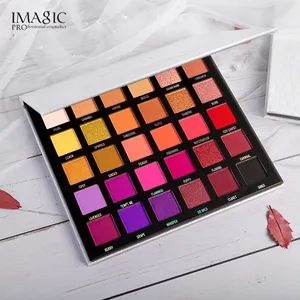 Imagic Cosmetics, 30 цветов, мерцающие блестящие пигментные тени для век, долговечные тени для век, палитра