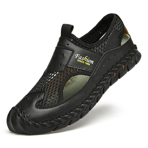 Sandalias de hombre al por mayor con superficie de malla y diseño hueco, nuevas sandalias de hombre de buena calidad, zapatos de playa grandes - Product Image 3
