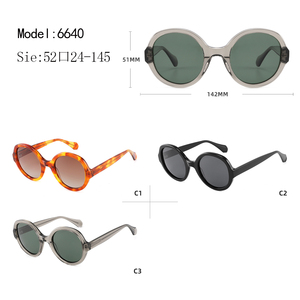 Lunettes de soleil unisexes rondes en acétate de tortue, monture complète, protection UV400, protection solaire pour adultes - Product Image 3