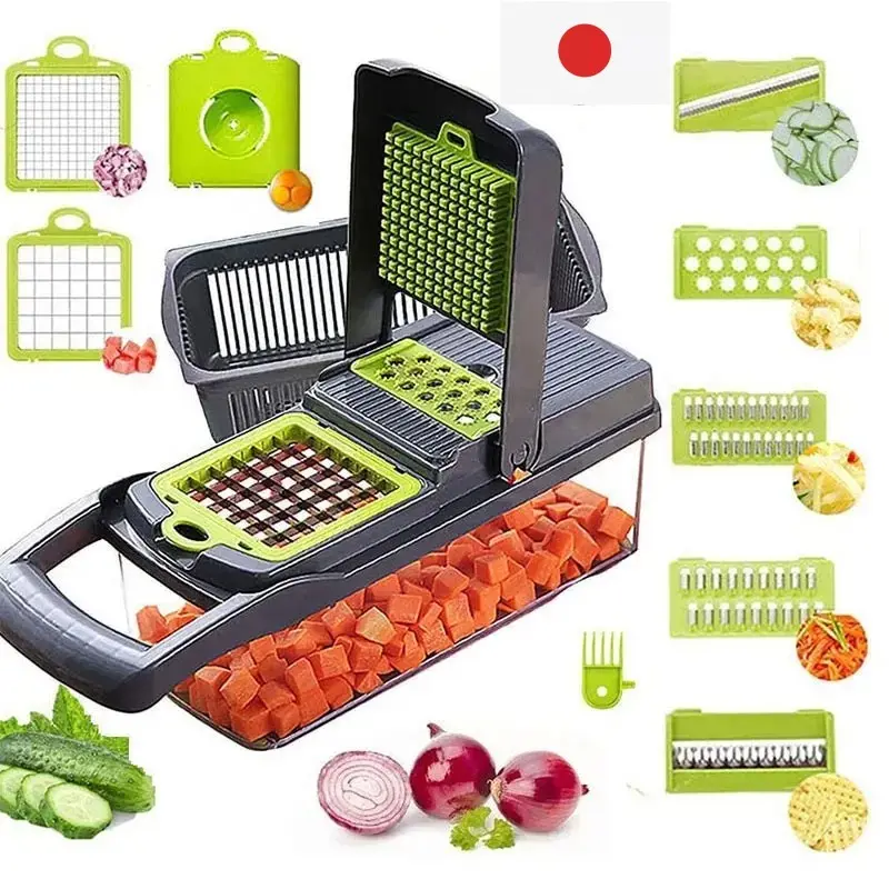 Mới Đến Đa Chức Năng 15 Trong 1 Cầm Tay Rau Chopper Hành Tây Cắt Khoai Tây Peeler Nhà Bếp Trái Cây Slicer Rau Cutter