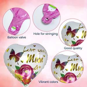 Globos de Papel de Aluminio Coloridos con Forma de Corazón para el Dí<span class=keywords><strong>a</strong></span> de la Madre, Te Quiero Mamá, 18 Pulgadas, Decoraciones para el Dí<span class=keywords><strong>a</strong></span> de la Madre, Cumpleaños de la Abuela - Product Image 4