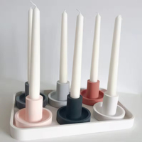 7 Couleurs Uniques, Porte-bougies en Béton pour Mariage, Décorations de Table, Design Moderne, Autres Lanternes et Pots à Bougies en Céramique