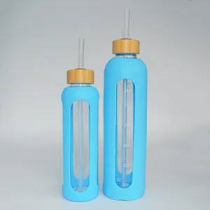 32 Oz 1 Liter Leak Proof Reusable Water Bottle With Time Marker And Removable Straw Drinking Water Bottle With Lids And Straws