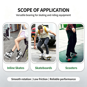 Rodamientos de Cerámica Blancos para Patines de Carreras, Paquete de 16 Rodamientos de 6 Bolas de Alta Velocidad para Patines en Línea Profesionales con Espaciadores - Product Image 6