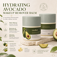 Balsem Pembersih Makeup Private Label 50g Balsem Pembersih Botani Alpukat Blueberry Kelapa Astaxanthin Abelmoschus OEM ODM
