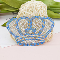 Multi-Style Eco-Friendly Plastic Iron-on Rhinestone Patches Gold Crown Patch pour vêtements et chapeaux