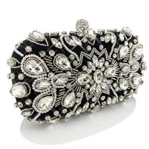 Bolsos de Noche con Forma de Corazón y Pedrería para Mujer, Bolso de Mano de Cristal Dorado para Fiesta de Graduación - Product Image 5