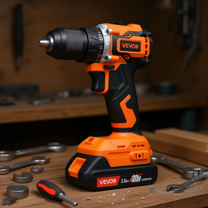 Taladro Inalámbrico Vevor de 20V con Motor sin Escobillas, 1/2 Pulgada, Doble Velocidad, Batería de Litio, para Perforar Madera y Metal - Product Image 2