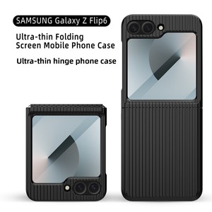 โรงงานฮวนมินขายตรง: เคสโทรศัพท์แบบพับได้สำหรับ Samsung Z Flip 6 ป้องกันเต็มรูปแบบ สีพื้น เรียบง่าย ทันสมัย - Product Image 3