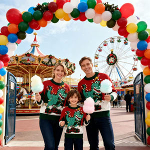 Nouveautés Hiver : Pulls Tricotés Famille Renne de Noël Parent-Enfant 100% Coton – Ensemble Décontracté à Motif Dessin Animé - Product Image 2