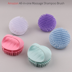 Custom logo Shampoo Massage Hair Scalp Comb Brush Scrub <strong>Heeta</strong> Scalp Care Hair Brush Soft Bristles for Deep Cleansing Hair Growth - Product Image 4