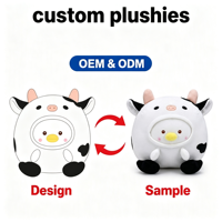 Peluche Canard de Noël Personnalisée Ultra Douce, Jouet en Peluche Canard avec Capuche pour Arbre de Noël, ODM pour la Vente au Détail des Fêtes