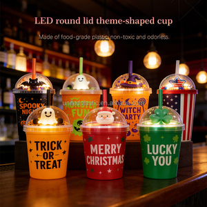 Tapa de Plástico Reutilizable Ecológica de Grado Alimenticio con Luz LED para Vasos, Ideal para Diversas Actividades Temáticas, Hecha en Vietnam - Product Image 2