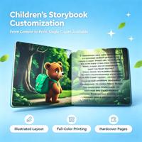 Livre d'histoires pour enfants personnalisé en gros, livre d'images pour l'heure du coucher des enfants avec couverture rigide OEM