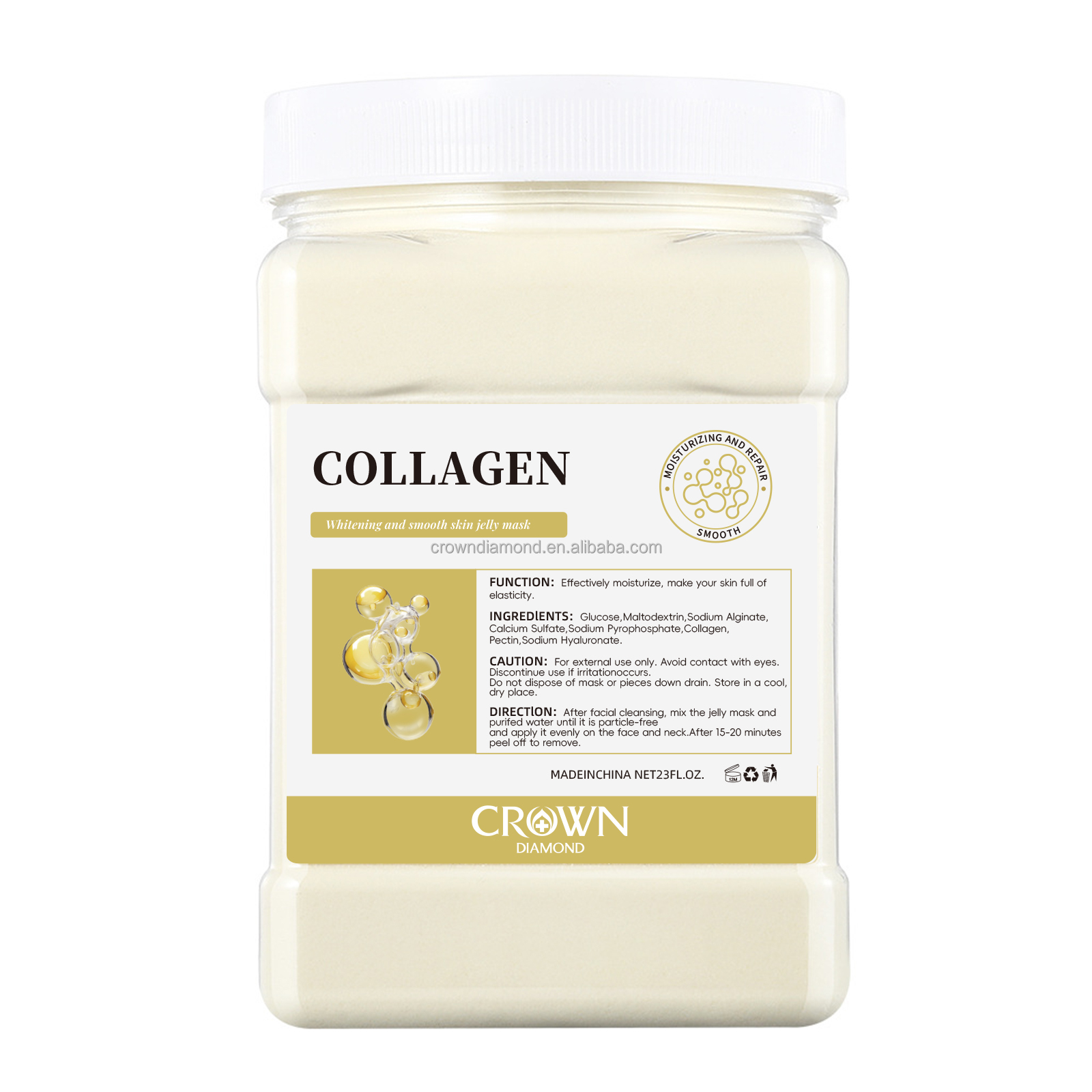 Maschera di gelatina di collagene
