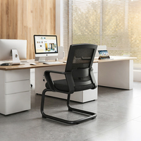 Chaise de bureau ergonomique moderne et confortable en acier inoxydable avec dossier, de haute qualité, pour la réception des visiteurs commerciaux