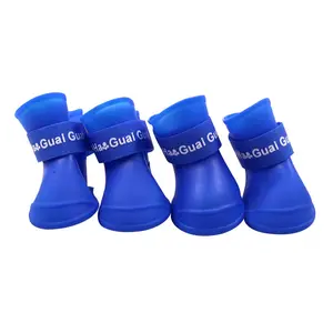Oxylicone - Sapatos de silicone para animais de estimação, calçado de silicone macio para uso ao ar livre, à prova d'água, com desenhos de cachorros e gatos, impermeável à chuva - Product Image 1