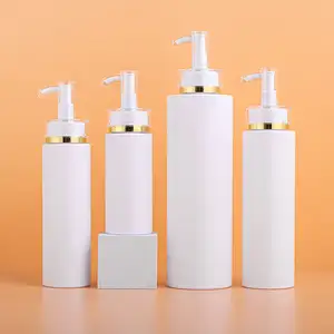 Luxury 100 150 200 250 300 350 400 500ml Pet Plastic Shampoo And Conditioner Bottles Empty Body Wash Lotion Press Pump Bottle