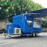 Wecare EEC&DOT Camion de cuisine mobile, chariot à desserts, bar, foodtruck, entièrement équipé, homologué UE, remorque mobile pour pizza et café, cuisine mobile