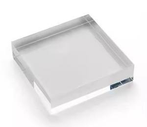 Clear Square <b>Acrylic</b> <b>Block</b> Polished Surface Industrial Use - Product Image 2