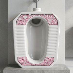 สุขภัณฑ์เซรามิกแบบนั่งยองห้องน้ำดีไซน์ทันสมัยทำความสะอาดง่าย - Product Image 5