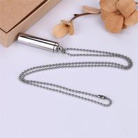 Pet Chat Chien Crémation Urne Pendentif Titane Acier Minimaliste Parfum Pendentif Collier Mémorial Cendres Stockage Bouteilles collier