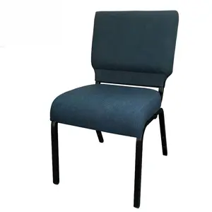 Toptan lüks kilise mobilya kiralama gri kolsuz istiflenebilir kilise sandalyesi