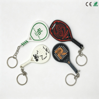 Llavero de PVC con Diseño Detallado en Relieve de Raqueta de Squash/Pádel Premium, Recuerdo Pequeño con Certificación CE, Ideal como Regalo para Membresías Fitness