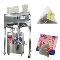 Máquina de embalagem de chá automática de ervas, máquina de embalagem de pirâmide para chá, saco de seda de nylon