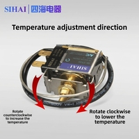 Interrupteur de contrôle de température de climatisation mécanique automobile Sihai 12V/24V universel pour camions, température réglable