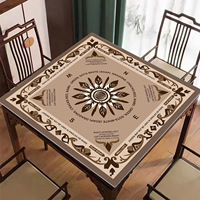 Tapis de mahjong américain de 31,5 pouces, tissu mutispandex, base en caoutchouc imperméable et antidérapante, tapis de jeu imprimé
