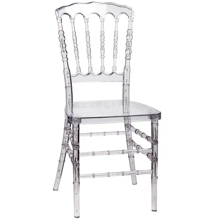 Events Stackable Clear Crystal Plastic Acrylic Resin Tiffany Chiavari Wedding Chair