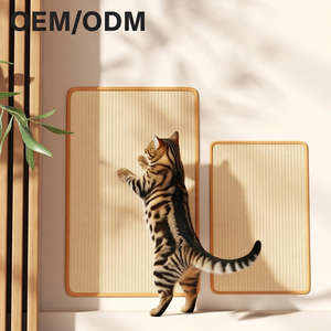 Großhandel Kleine Mindestbestellmenge Sisal-Kratzmatte für Katzen Groß 50x90cm Langlebiges Kratzpad mit Hängendem Spielball für Katzen - Product Image 1