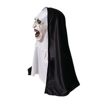 Masque en latex de religieuse maléfique pour adultes, accessoire de costume de cosplay d'Halloween, films d'horreur, HADR-005