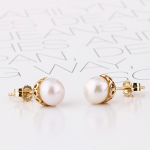 925 joyas de plata esterlina chapado en oro pendientes de plata 925 pendientes de perlas de agua dulce pendientes de la joyería de las mujeres - Product Image 6