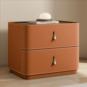 Table de <span class=keywords><strong>chevet</strong></span> <span class=keywords><strong>scandinave</strong></span> en bois massif de style Ins avec selle en cuir accessible luxe simple armoire de rangement <span class=keywords><strong>chevet</strong></span> table de <span class=keywords><strong>chevet</strong></span> - Product Image 5