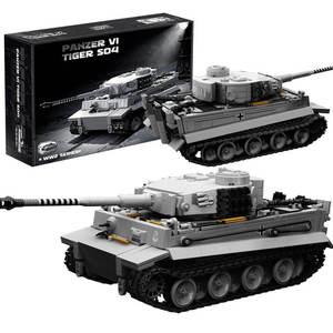 TK2 TK8001 Tanque Pesado Alemán <span class=keywords><strong>Panzer</strong></span> VI <span class=keywords><strong>Tiger</strong></span> S04, Kit de Modelo Militar de la Segunda Guerra Mundial, Bloques de Construcción para Coleccionistas, Exhibición Educativa - Product Image 1