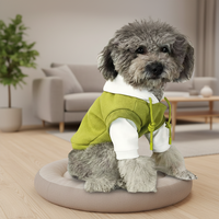 Vêtements de mode pour animaux de compagnie – Sweat à capuche pour chien 100 % coton, doublure polaire écologique, hiver, sport, coutures contrastées, chaud, design deux pièces, coloré