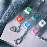 Custom Mechanical Keyboard Tactile Keycap Switch Tester Keychain Keyboard Fidgety Toy Luminous Diode Lamp UV Printing