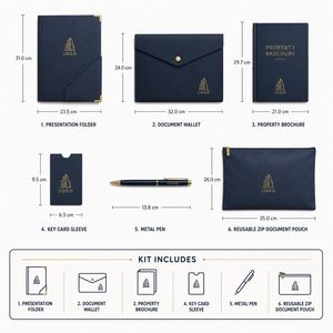 Kit de Carpeta de Presentación para Entrega de Propiedades Inmobiliarias Personalizado para Desarrolladores, Agentes y Regalos de Cierre - Product Image 3