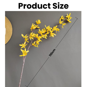 Flor de Forsythia Artificial de Tela de Seda de Alta Calidad, Decoración Realista para el Hogar, para el Día de la Madre y la Graduación - Product Image 2