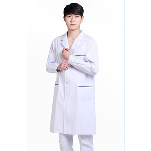 <span class=keywords><strong>Camice</strong></span> da Laboratorio Medico a Maniche Lunghe per <span class=keywords><strong>Uomo</strong></span>, Vestibilità <span class=keywords><strong>Slim</strong></span>, in Tessuto Dobby Poliestere/Cotone, Abbigliamento da Lavoro - Product Image 2