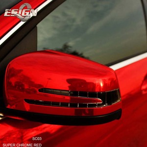 Mirror Chrome Red Car Wrapping Film PET Material Anti Scratch UV Proof Color Changing Air Bubble Free Flag - Product Image 4