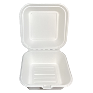 Wadah makanan sekali pakai, kotak kue Bento Hamburger 7 inci dapat terurai - Product Image 6