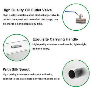 Trampa colectora de grasa de acero inoxidable de diseño moderno Separador de aceite y agua duradero Trampa de grasa - Product Image 3