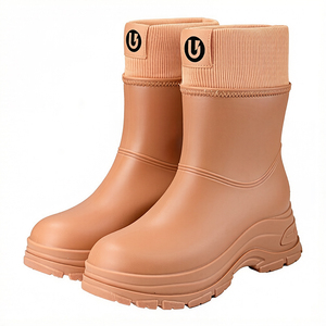 <span class=keywords><strong>Bottes</strong></span> <span class=keywords><strong>de</strong></span> <span class=keywords><strong>pluie</strong></span> imperméables à plateforme, bottines épaisses et <span class=keywords><strong>chaudes</strong></span>, chaussures tendance décontractées pour femmes - Product Image 2
