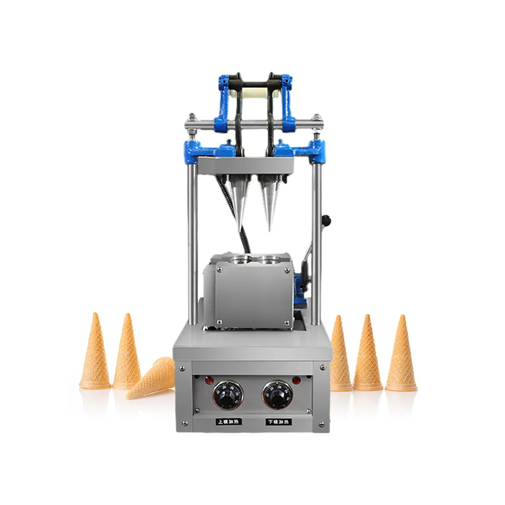 OEMカスタマイズされた甘いピザコーンメーカー食用ワッフルカップIceCreamコーンメーカーベーキングマシンを作る頑丈なアイスクリームコーン
