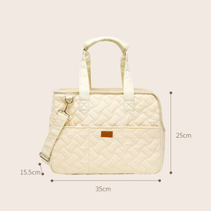 किनेयू लक्जरी वर्ग प्लेड पैटर्न आउटडोर पोर्टेबल कुत्ते बड़ी क्षमता लुभावनी पालतू एकल कंधे क्रॉसबॉडी कैनवास - Product Image 6