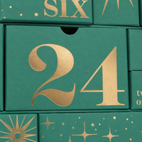 Calendrier de l'Avent de Noël pliable personnalisé, boîte de 24 jours, emballage à double porte avec ruban pour cosmétiques et bijoux
